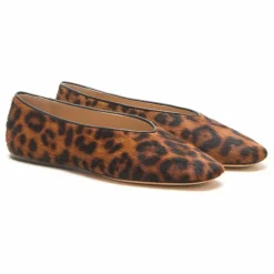 Ballerines Regency Léopard Poils de Veau | Brun