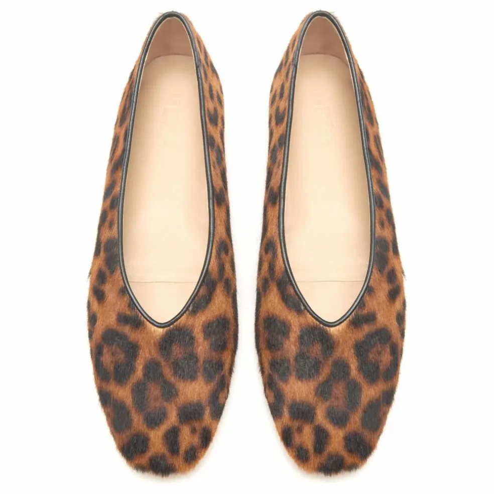 Ballerines Regency Léopard Poils de Veau | Brun