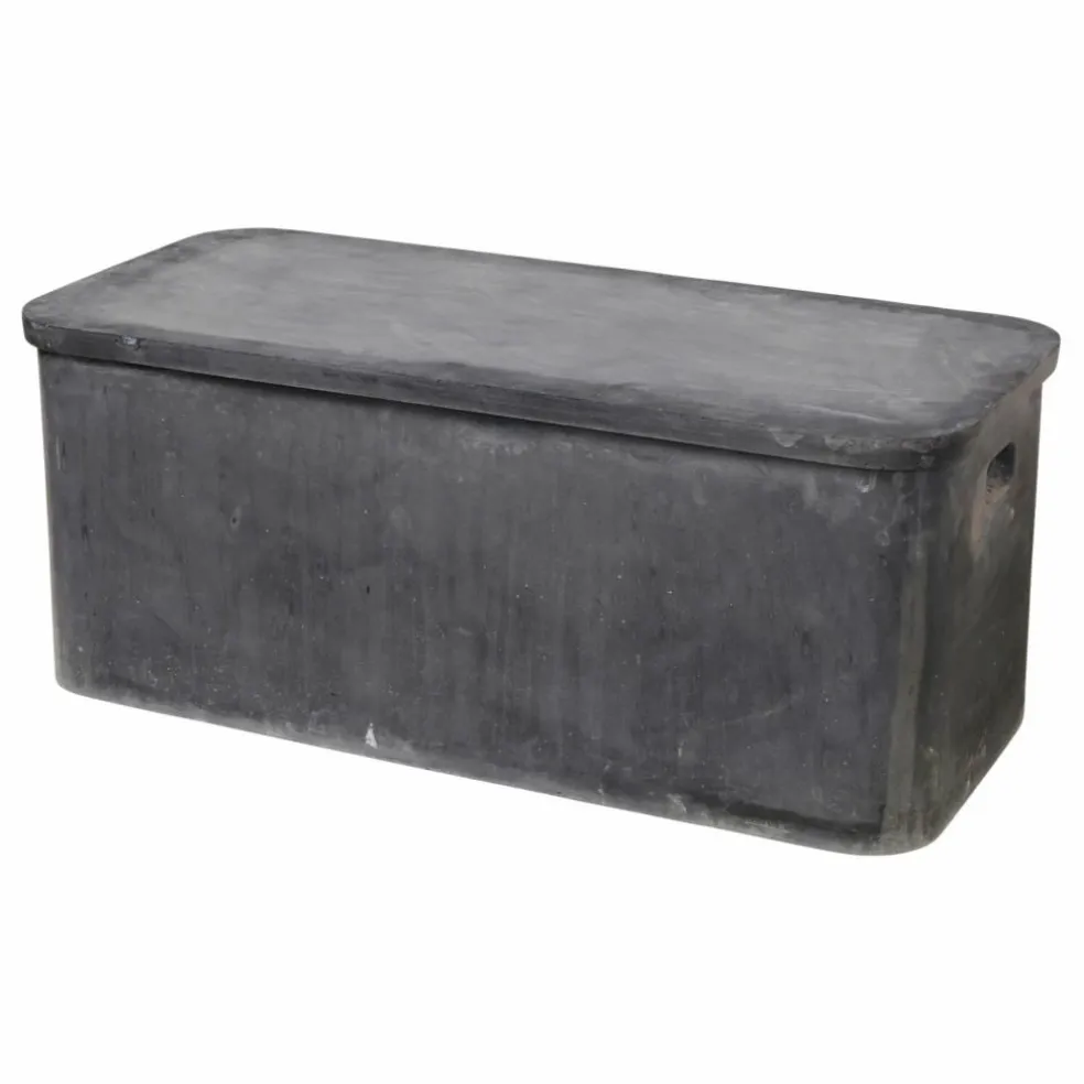 Banc de rangement outdoor Fiber | Charbon