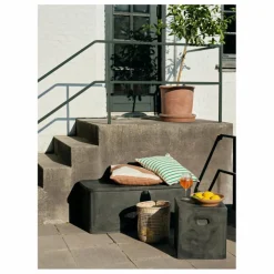 Banc de rangement outdoor Fiber | Charbon