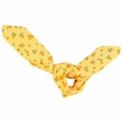 Bandana Fleuri Coton Bio | Jaune