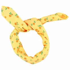 Bandana Fleuri Coton Bio | Jaune