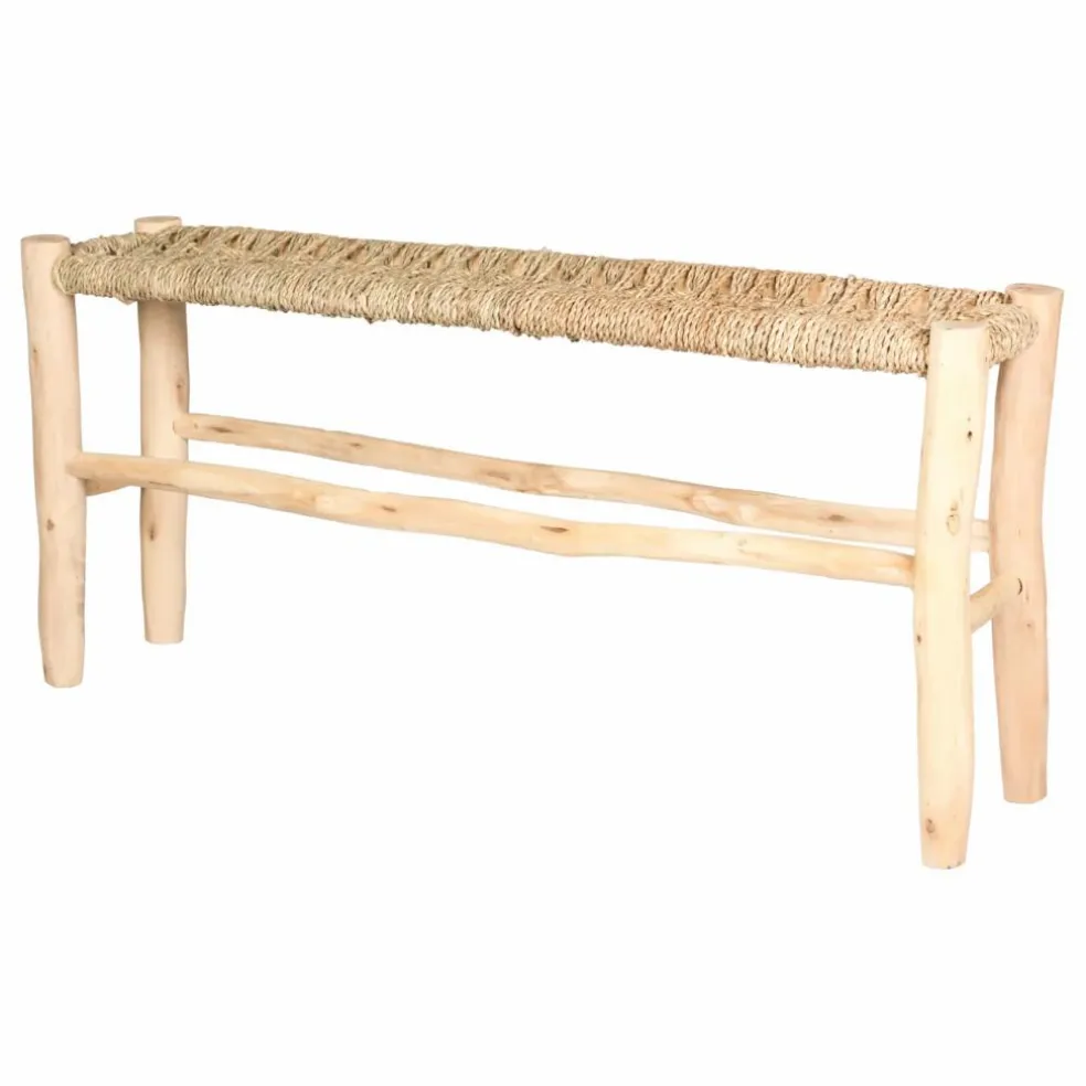 Banquette en bois brut