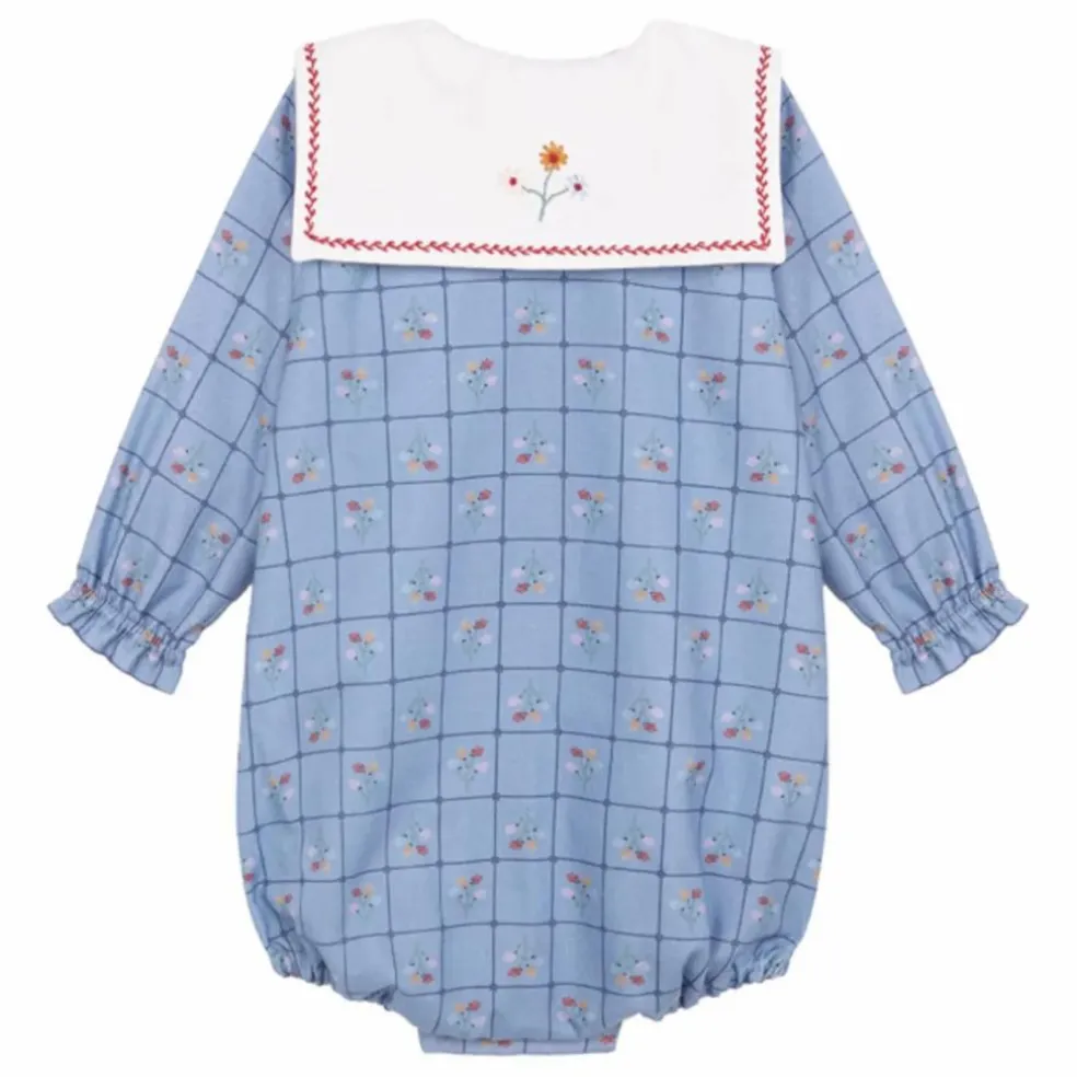 Barboteuse Catherina Coton Bio | Bleu
