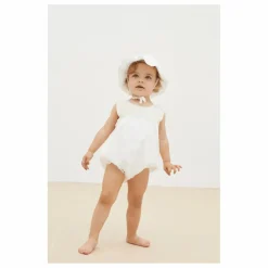 Barboteuse Coton Bio Antonella | Blanc cassé