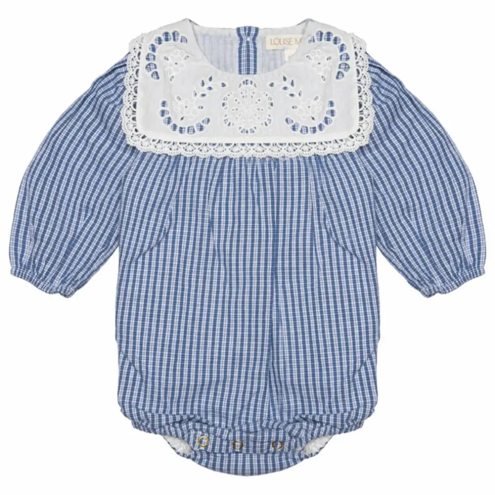 Barboteuse Ilaria Vichy | Bleu