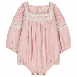 Barboteuse Janetta Coton Bio | Rose pâle