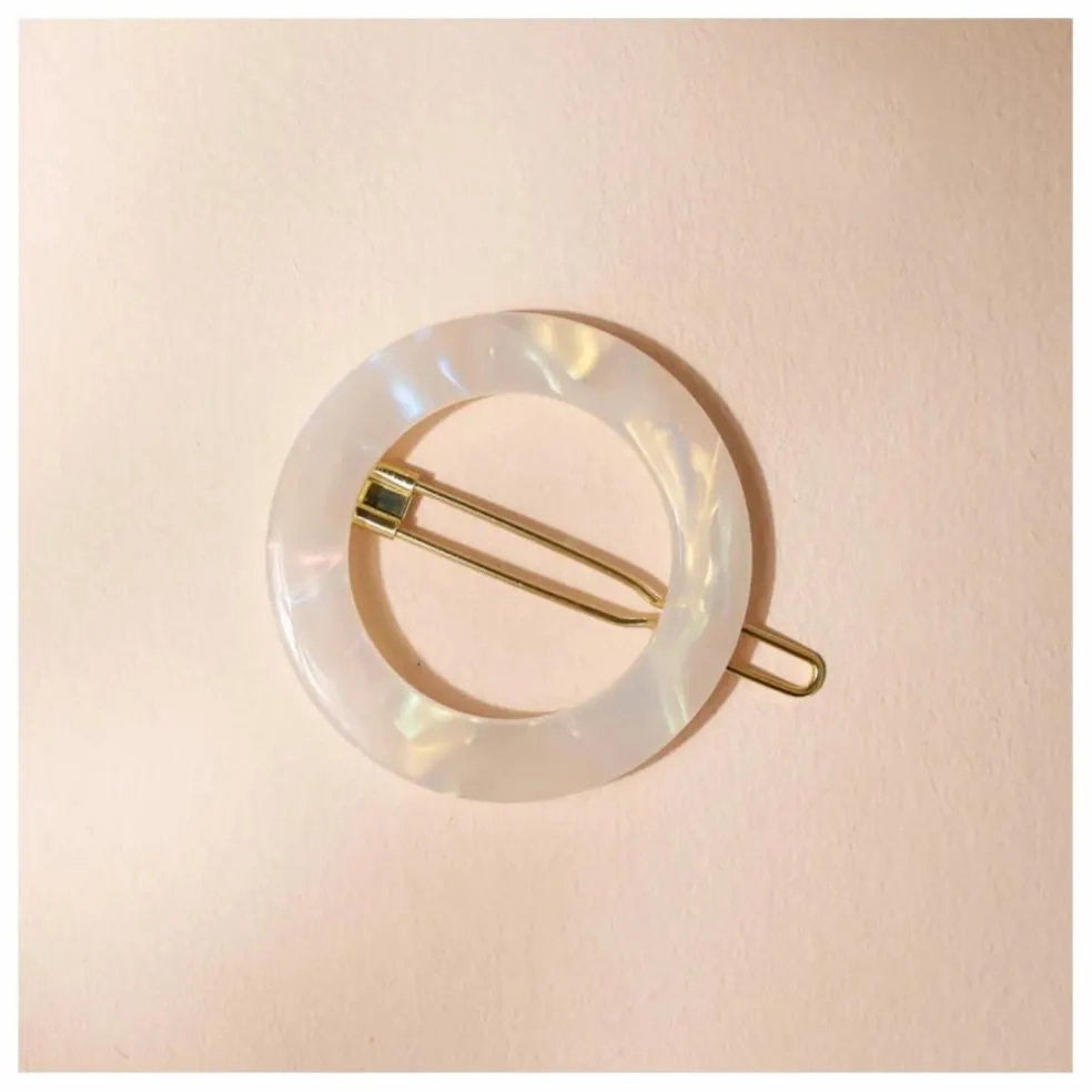 Barette ronde Nacre