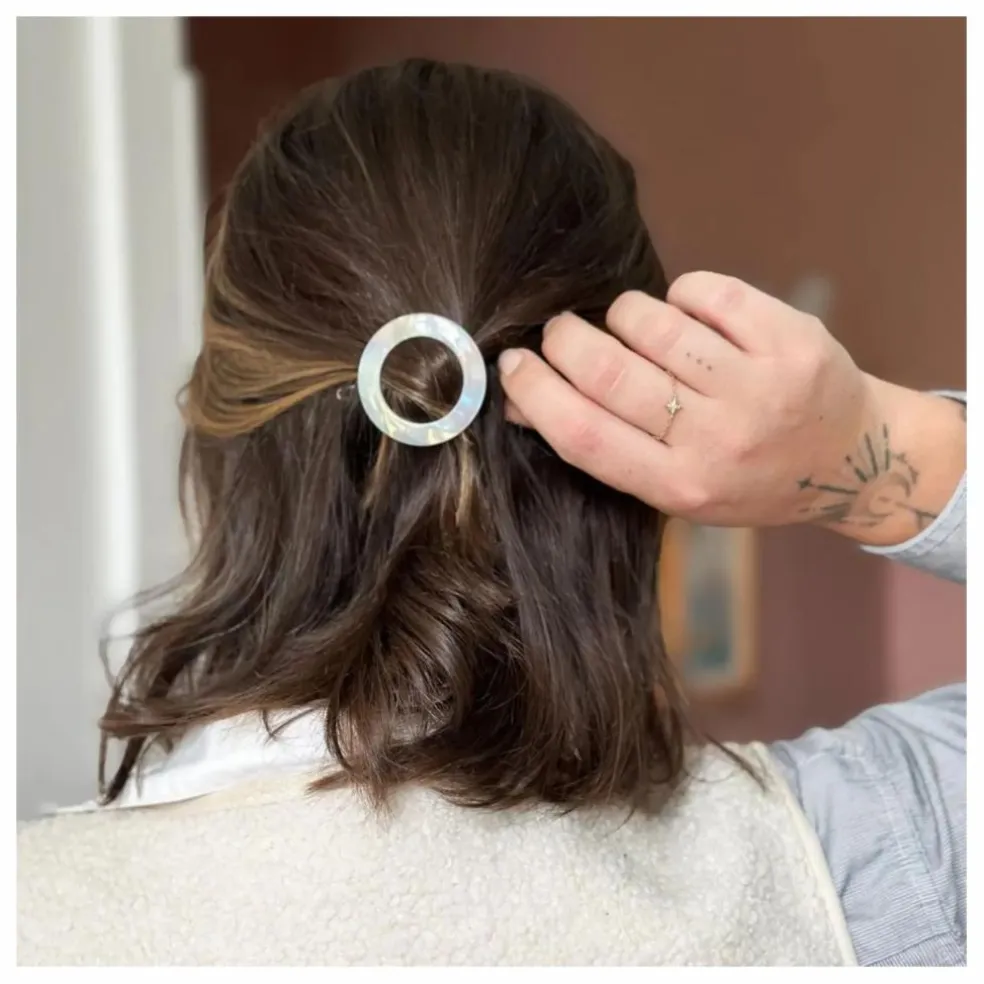 Barette ronde Nacre