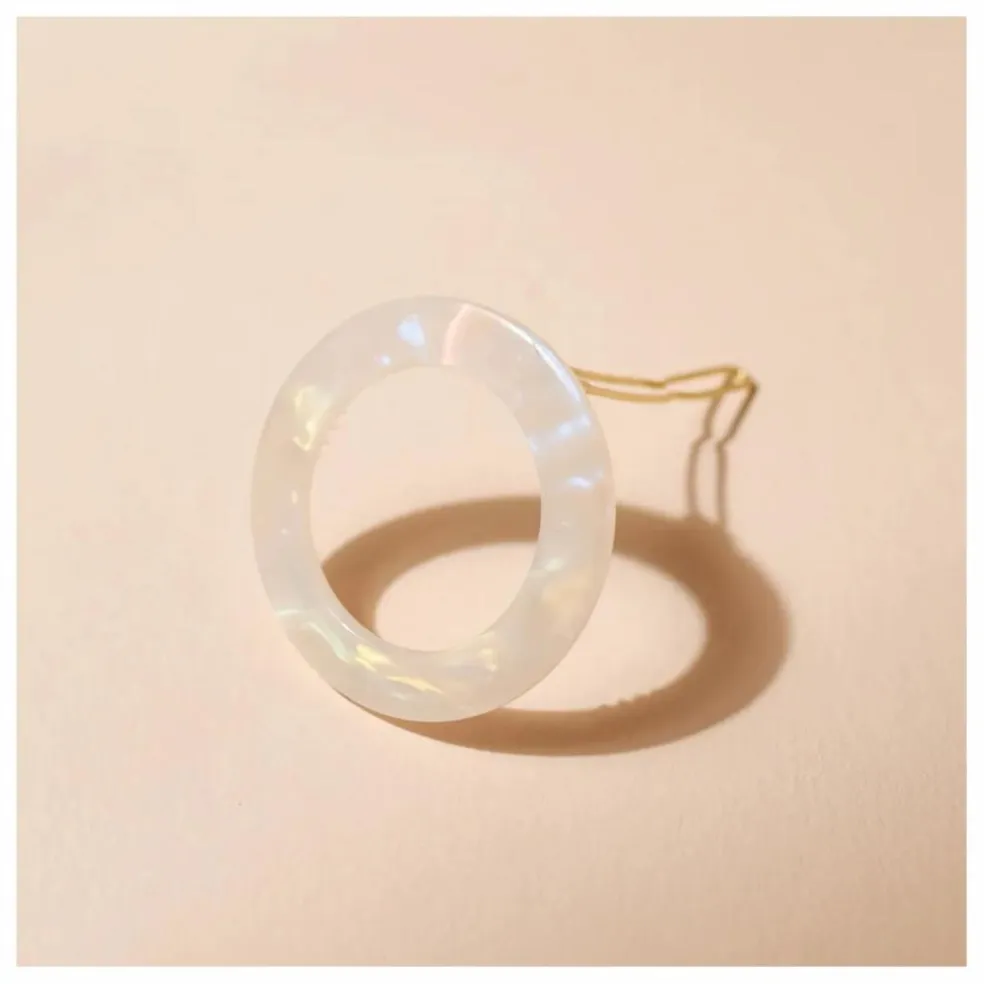Barette ronde Nacre