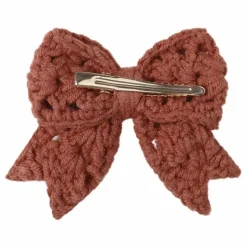Barrette Nœud Crochet | Rouge Brun