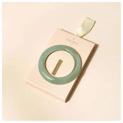 Barrette ronde Opaline | Vert d'eau