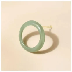 Barrette ronde Opaline | Vert d'eau
