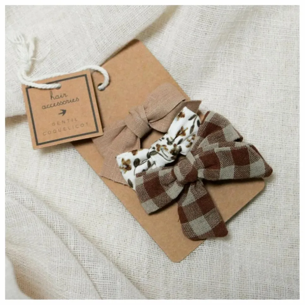 Barrettes Caramel - Set de 3