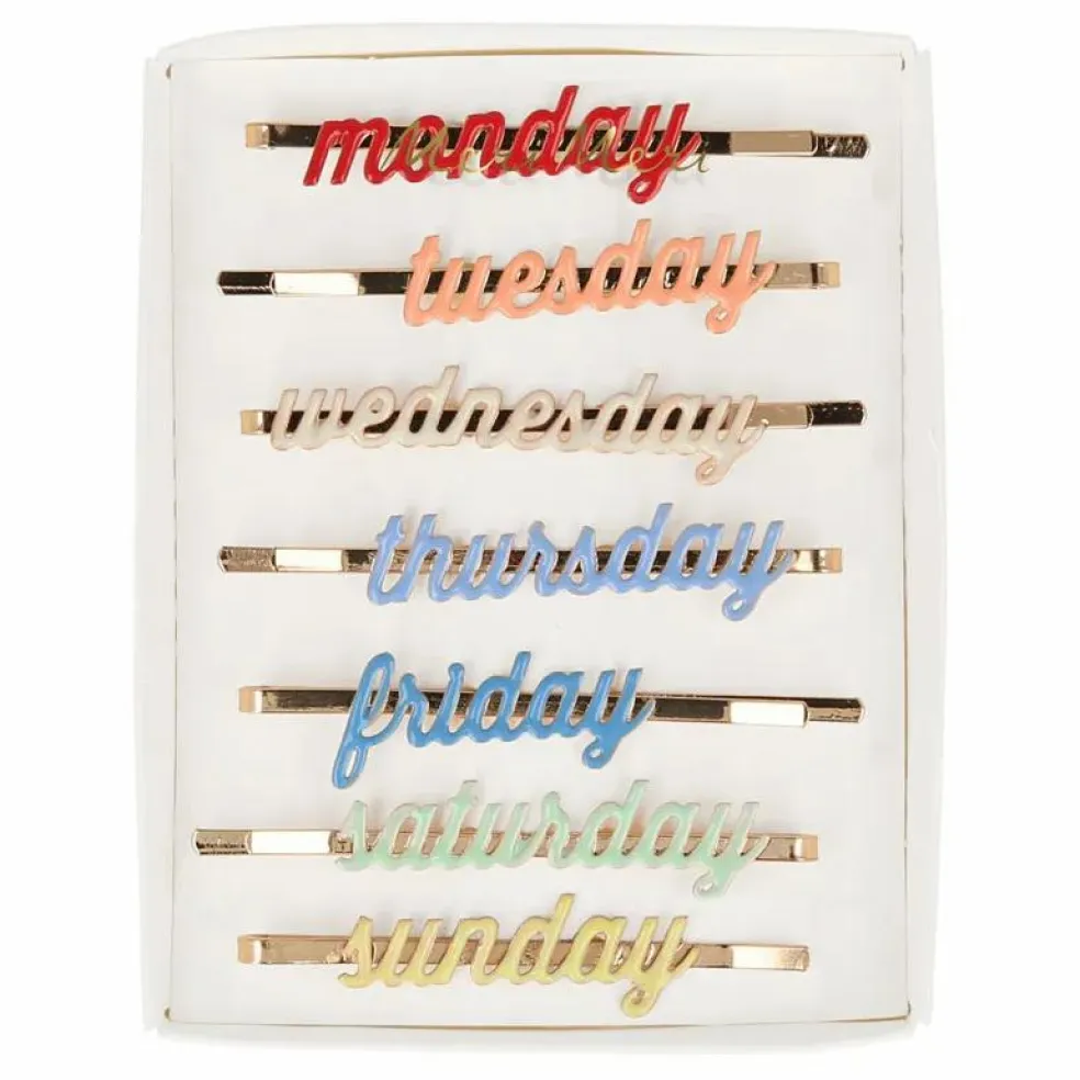 Barrettes jours de la semaine - Set de 7