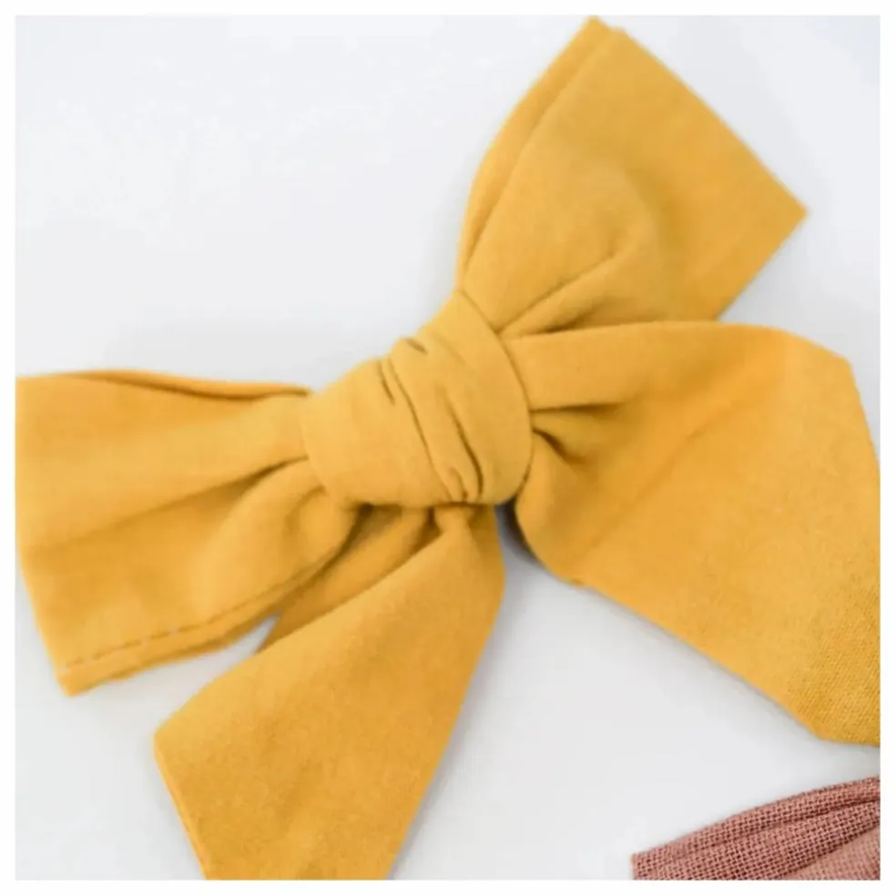 Barrettes Nœuds - Set de 2 | Jaune