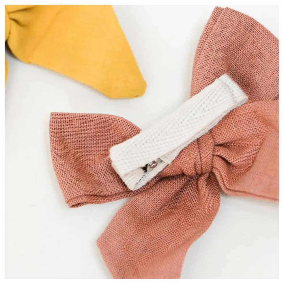 Barrettes Nœuds - Set de 2 | Jaune