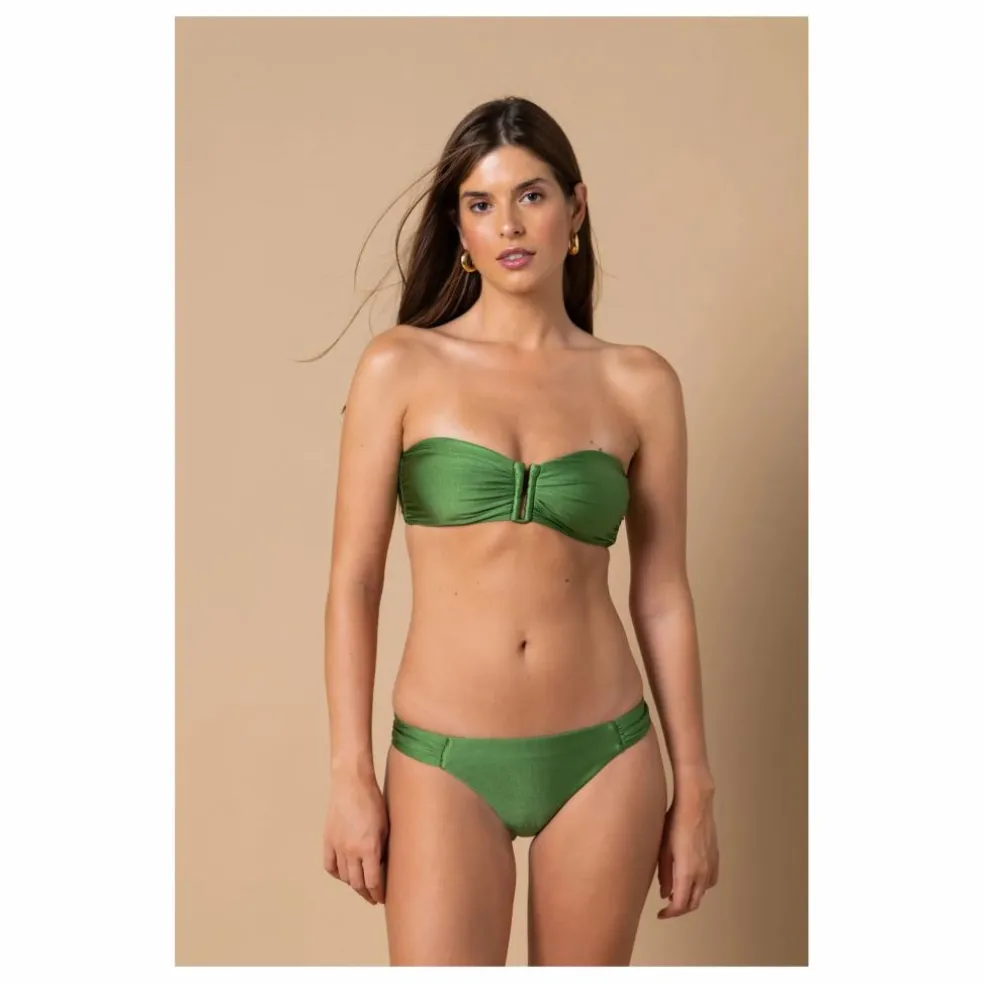 Bas de Maillot Echancré Lena | Vert prairie