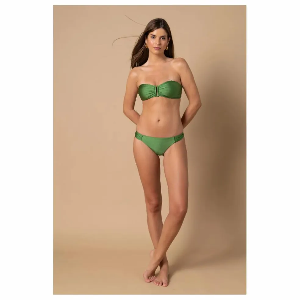 Bas de Maillot Echancré Lena | Vert prairie