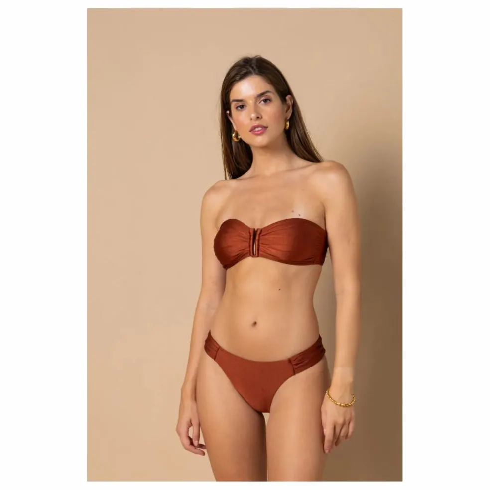 Bas de Maillot Echancré Lena | Terracotta