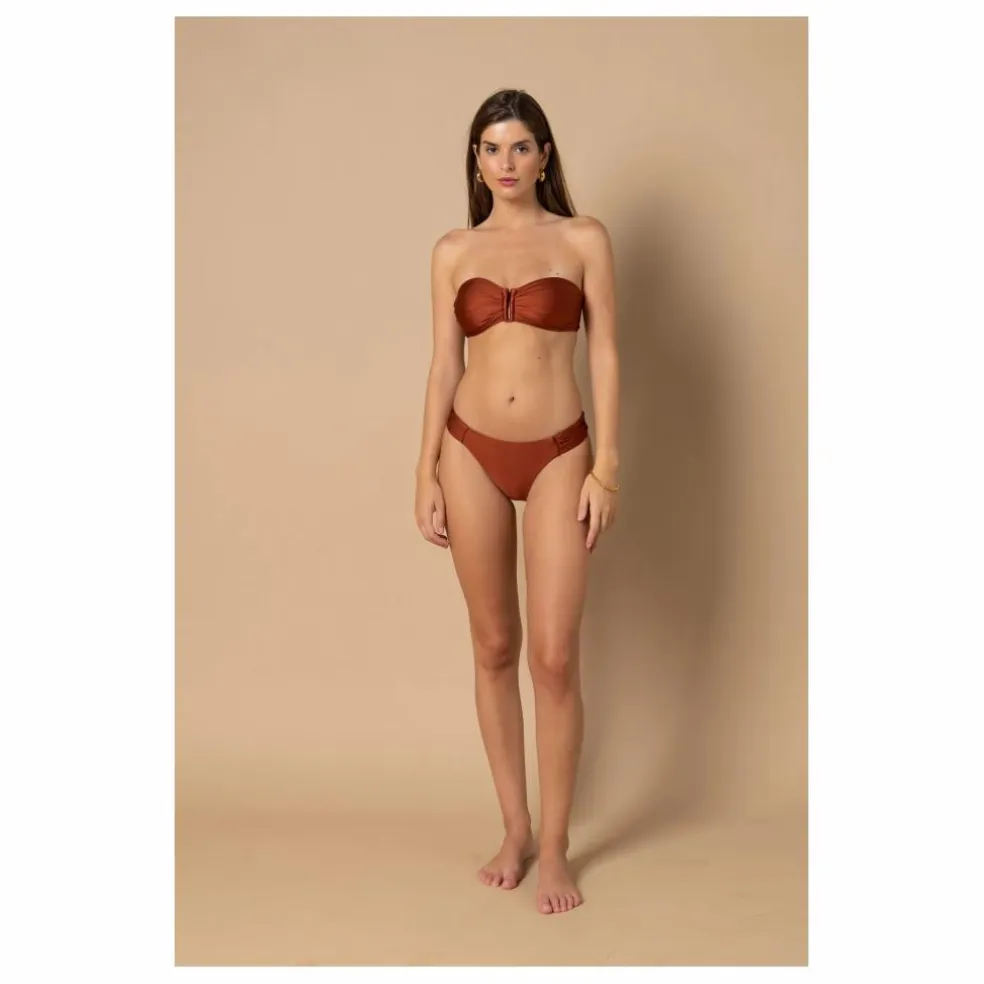 Bas de Maillot Echancré Lena | Terracotta