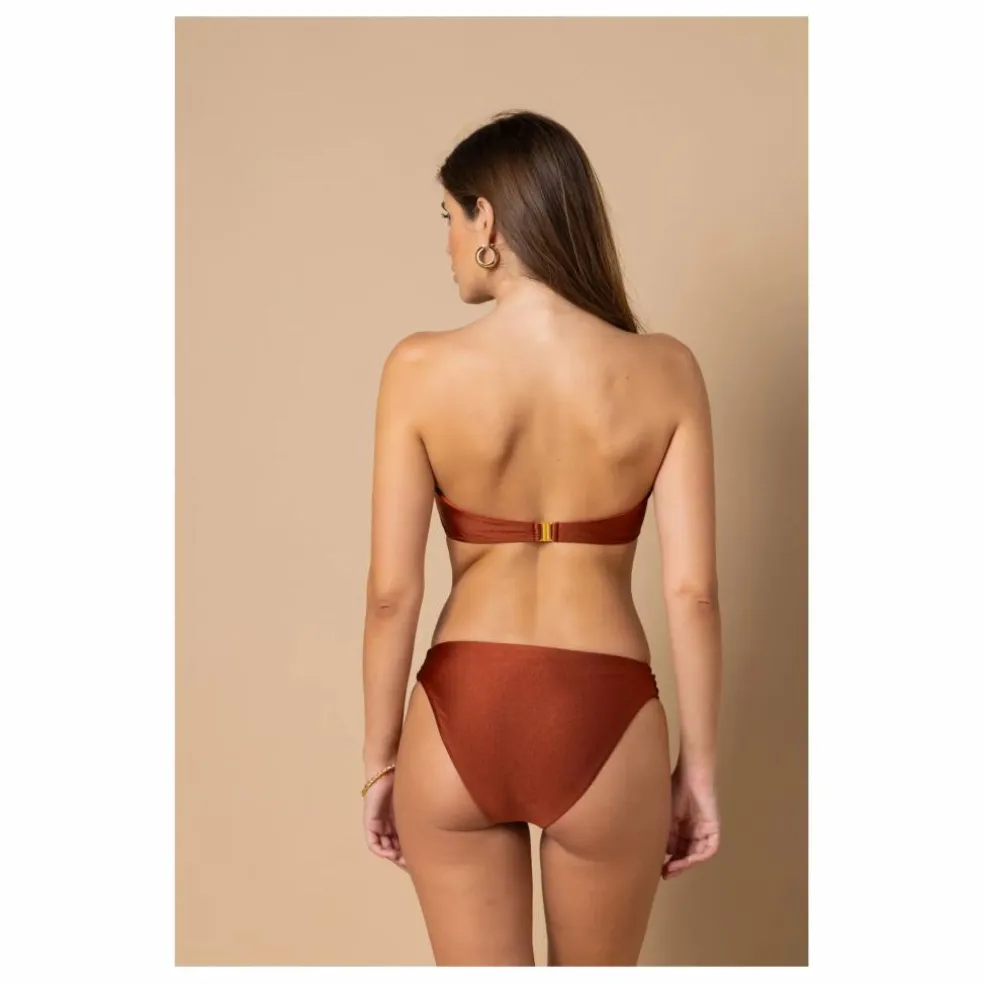 Bas de Maillot Echancré Lena | Terracotta