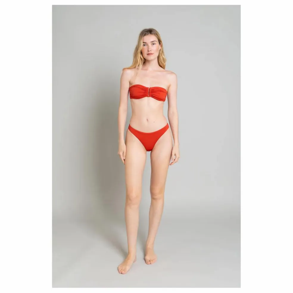 Bas de Maillot Echancré Lisa | Brique