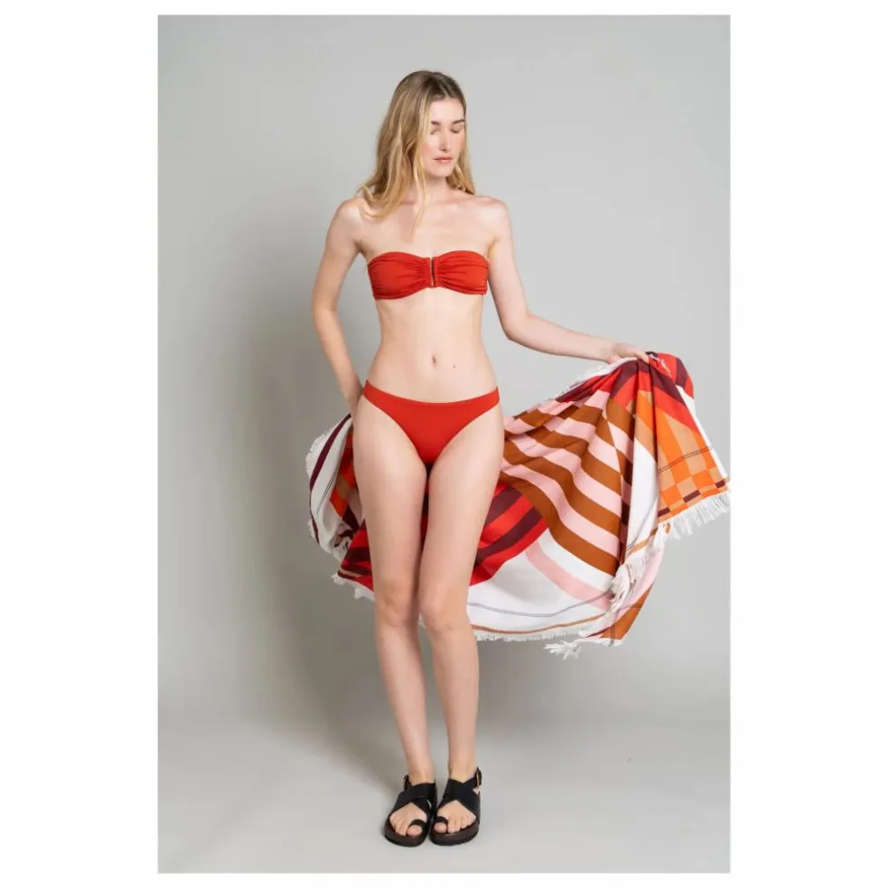 Bas de Maillot Echancré Lisa | Brique
