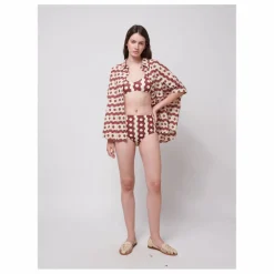 Bas de Maillot Géométrique Fibres Recyclées - Collection Femme | Marron
