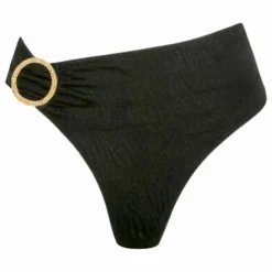 Bas de Maillot Taille Haute Typha Zébré Zébré | Noir