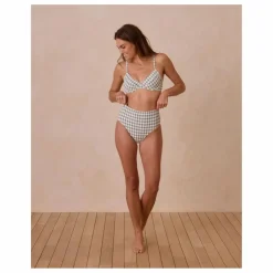 Bas de Maillot Vichy Fibres Recyclées | Sauge