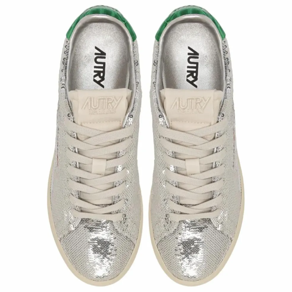 Baskets Dallas Low Paillettes | Argenté