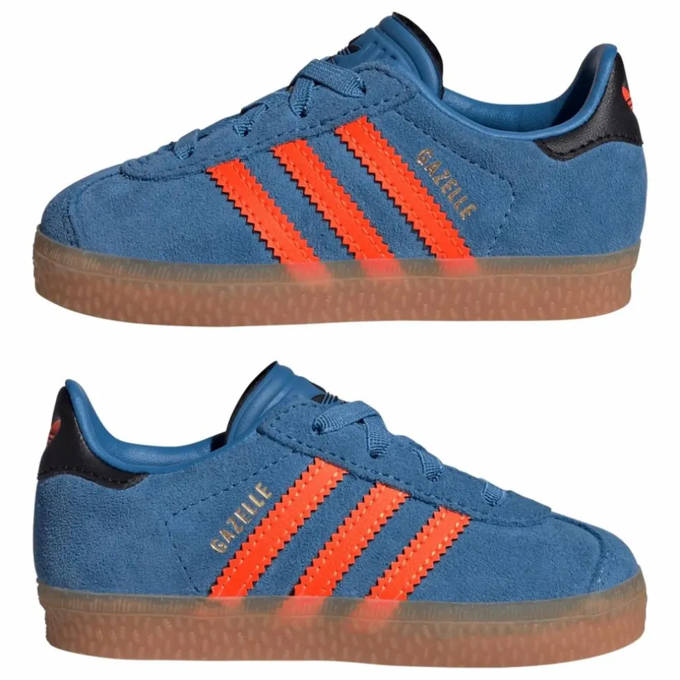 Baskets Gazelle Lacets Elastiqués | Bleu