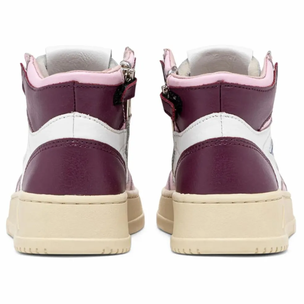 Baskets Kids Medalist Mid Cuir Bicolore | Rose