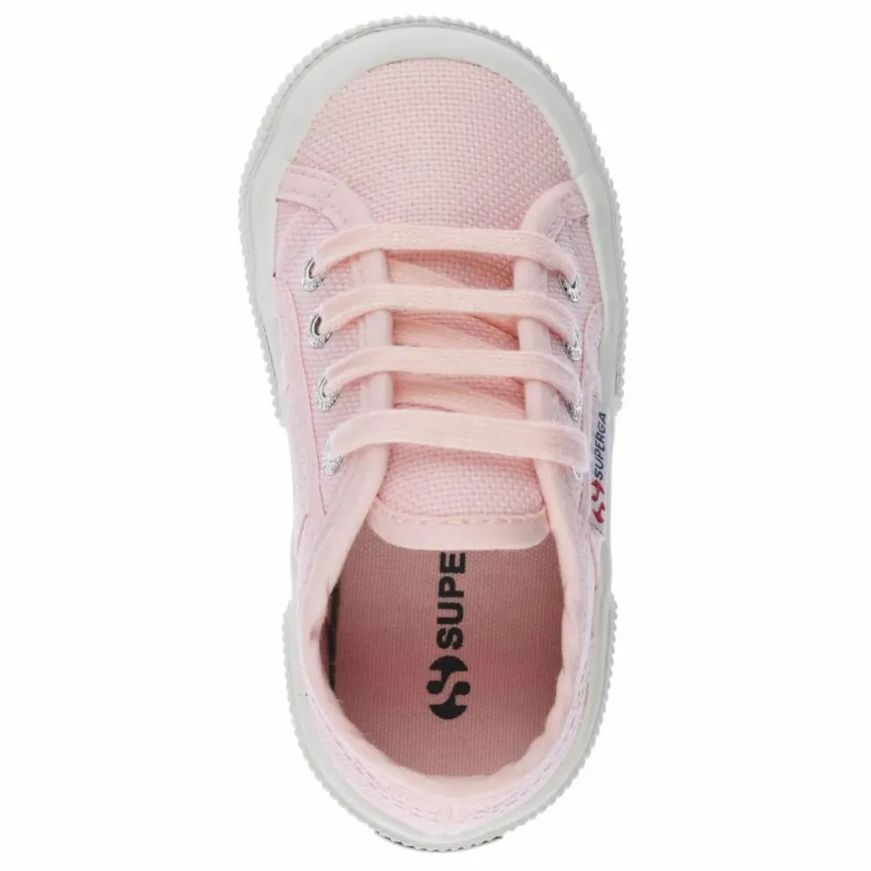 Baskets Lacets Coton Basse | Rose pâle