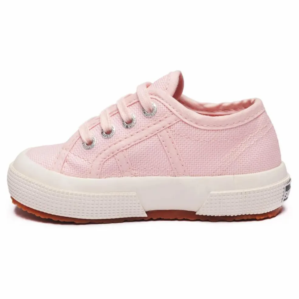 Baskets Lacets Coton Basse | Rose pâle