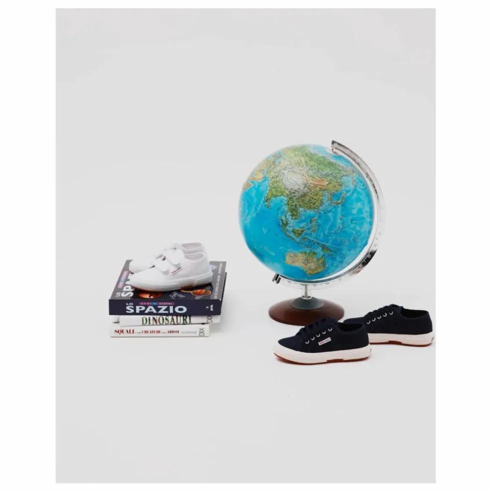 Baskets Lacets Coton Basse | Bleu marine