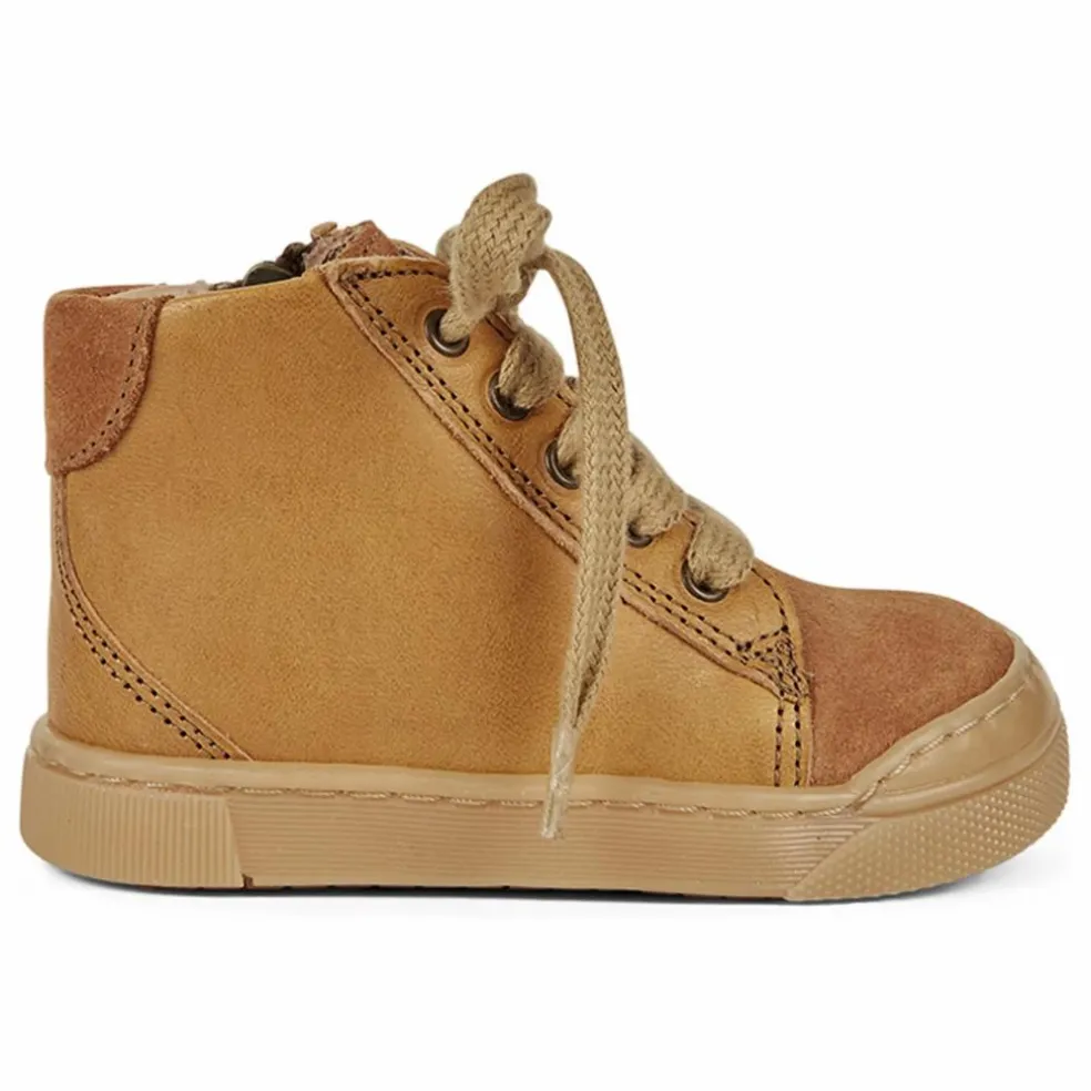 Baskets Lacets et Zip Bootie | Marron clair