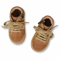Baskets Lacets et Zip Bootie | Marron clair