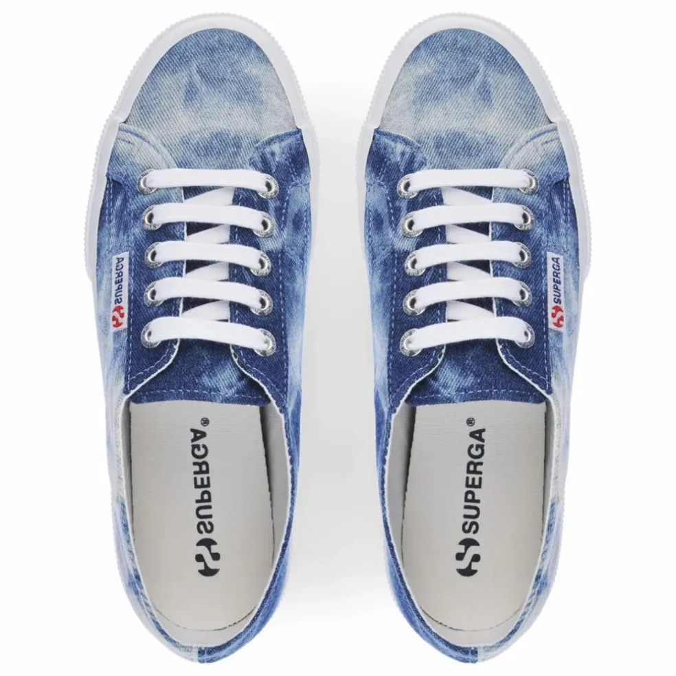 Baskets Lacets Tie and Dye Coton | Bleu