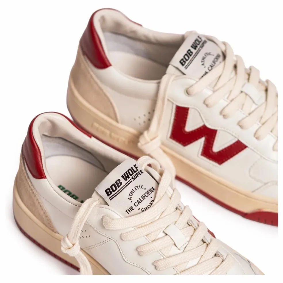 Baskets Legacy Cuir et Suède | Rouge