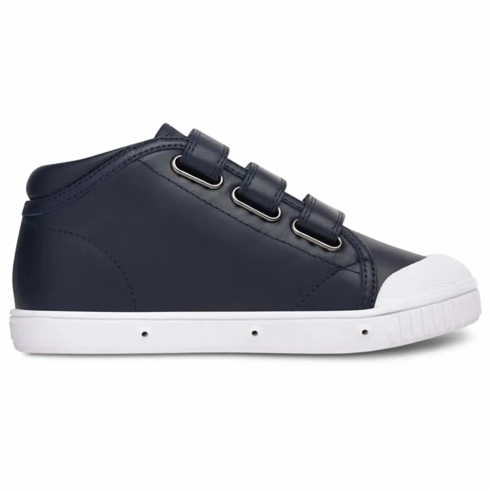 Baskets Montantes Scratchs B2 Nappa | Bleu marine