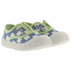 Baskets Scratchs Quadrillées Lona | Bleu
