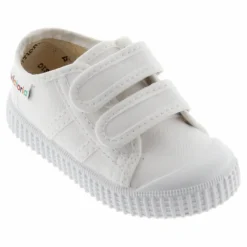 Baskets Scratchs Tiras Lona | Blanc