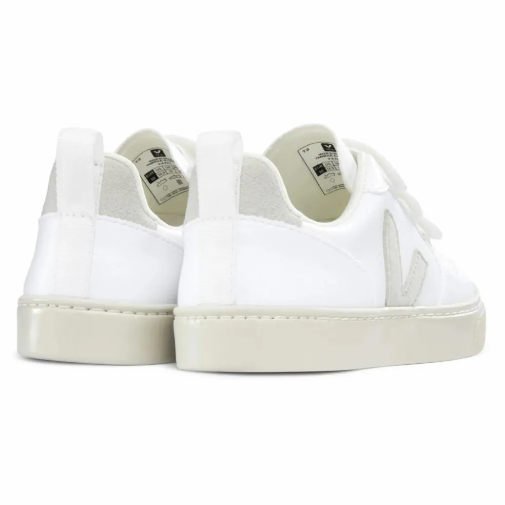 Baskets V-10 Scratchs Cuir | Blanc
