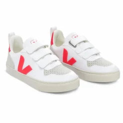 Baskets V-10 Scratchs Cuir | Rose