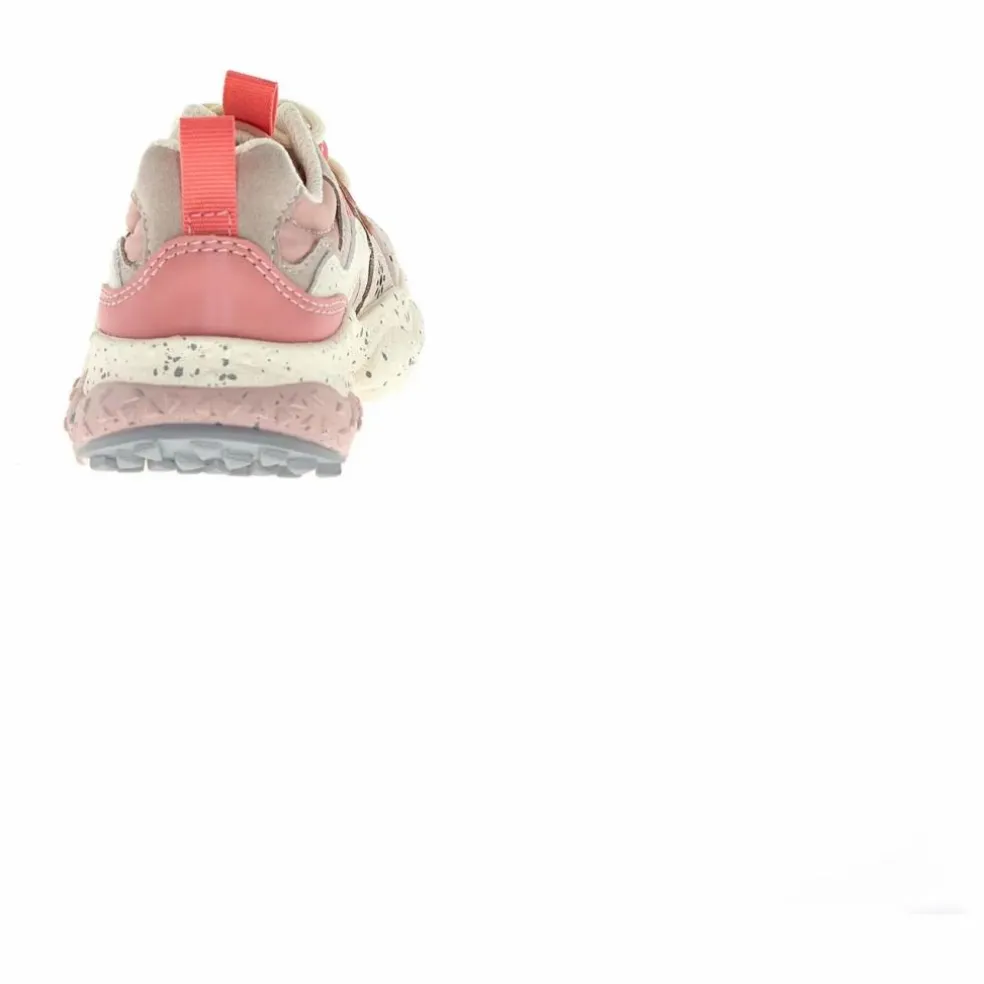 Baskets Yamano 3 Lacets Cuir Eco et Nylon | Rose