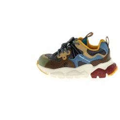 Baskets Yamano 3 Lacets Cuir Eco et Nylon Ripstop | Gris foncé