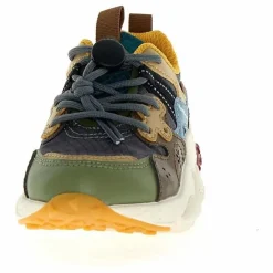 Baskets Yamano 3 Lacets Cuir Eco et Nylon Ripstop | Gris foncé