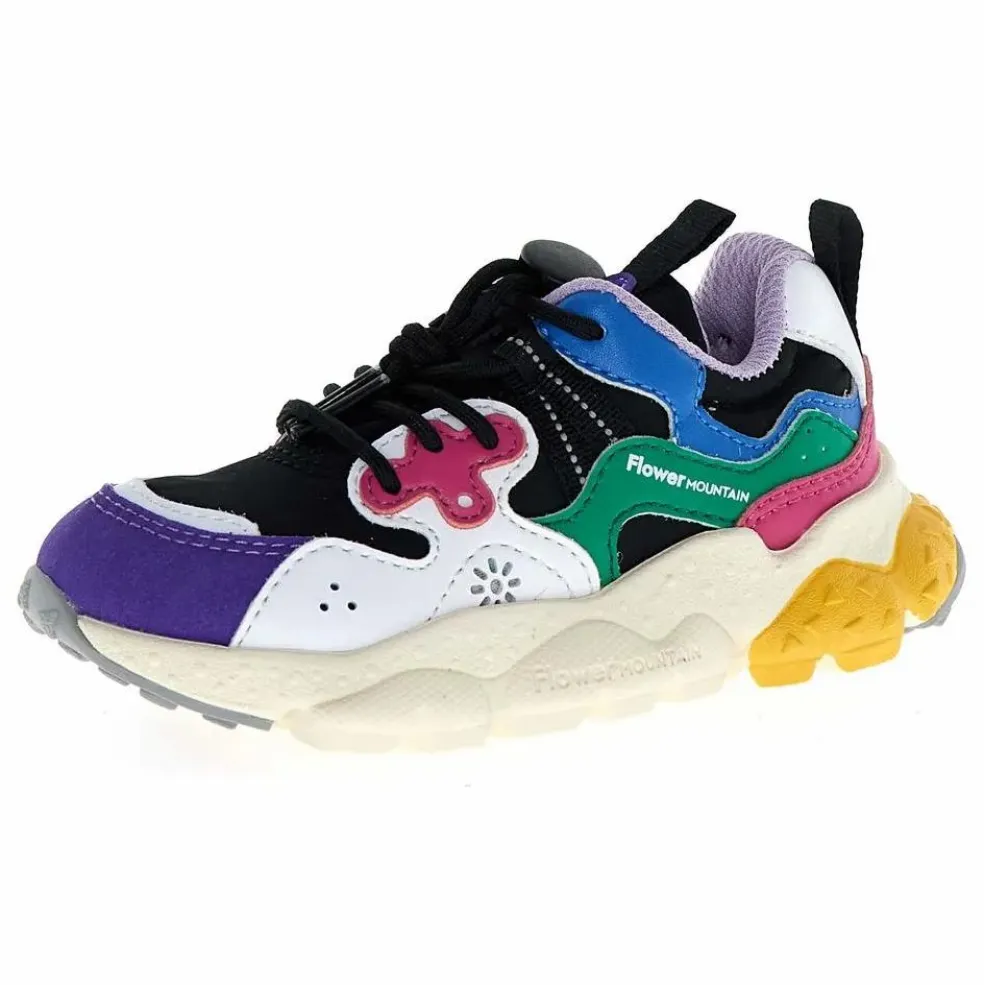 Baskets Yamano 3 Lacets Cuir Eco et Nylon | Lavande